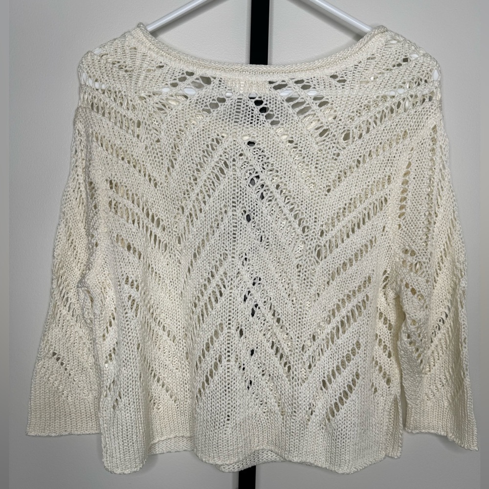 RD Style Cream Open Knit Pullover - Cozy and Stylish for Every Season - Picture 2 of 3